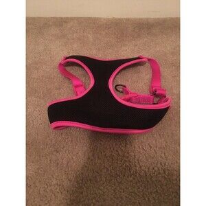 Head Pet Dog Mesh Harness Vest Jacket Size Medium Black Pink